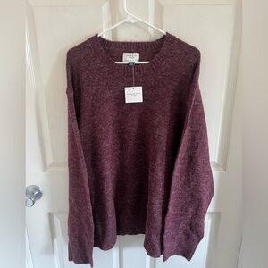 American Eagle Men’s Maroon Polyester Pullover Sweater